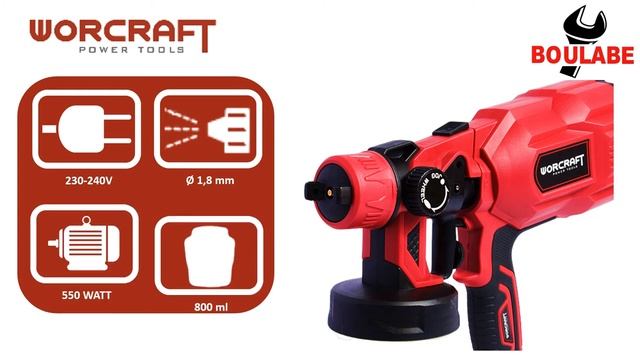 Promo BOULABE : Pistolet à peinture Worcraft SG06-800 смотреть онлайн