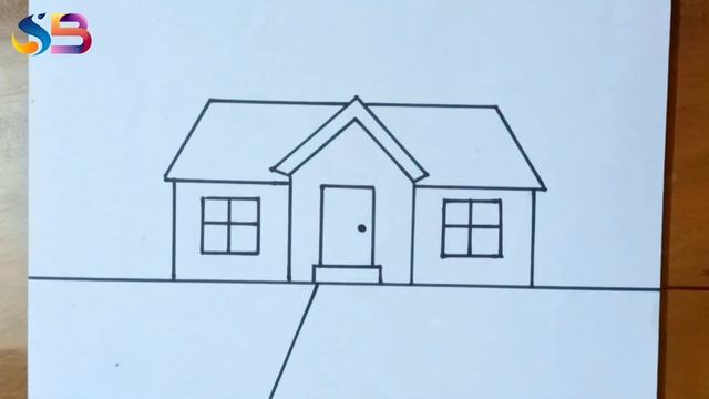 House scenery drawing for beginners • how to make a house смотреть онлайн
