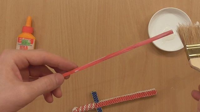 Темляк, кресто-спиральное плетение, 6 полосок; Lanyard, cross-spiral weaving, 6 strips смотреть онлайн