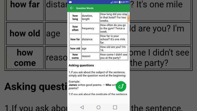 Question Words/Wh Questions Basic English Grammar