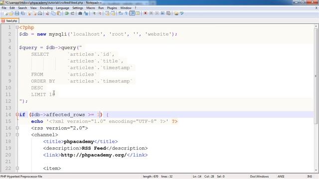 PHP Tutorials Dynamic RSS Feed For Your Website Content Part 2 3 смотреть онлайн