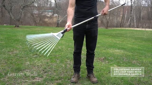 Collapsing Garden and Leaf Rake with Extendable Handle смотреть онлайн