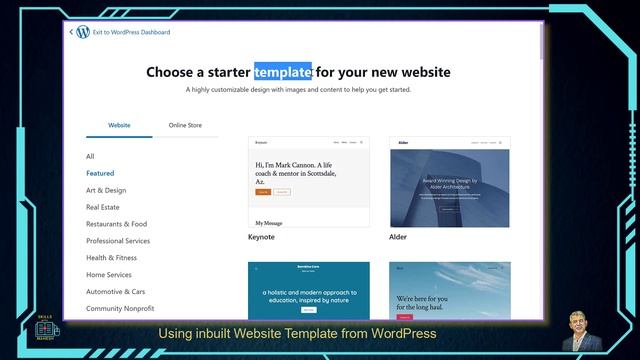 Create your own first ever Professional Website using template from WordPress смотреть онлайн