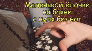 Маленькой ёлочке. Самый простой способ научиться играть на баяне с нуля без нот в любом возрасте.