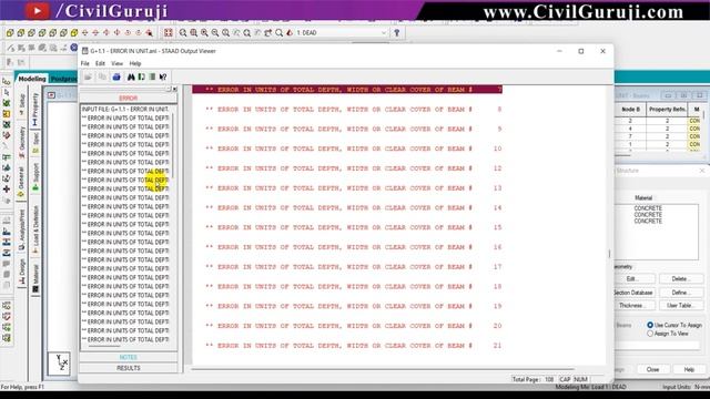 How to Solve Errors in STAAD Pro V8i Software | Errors in Structural Designing || By CivilGuruji смотреть онлайн