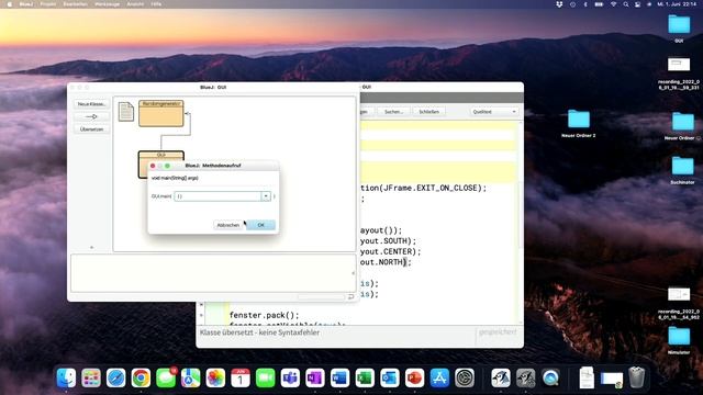 GUI 2: Einfache GUI mit Swing und AWT in Java / BlueJ im BorderLayout смотреть онлайн