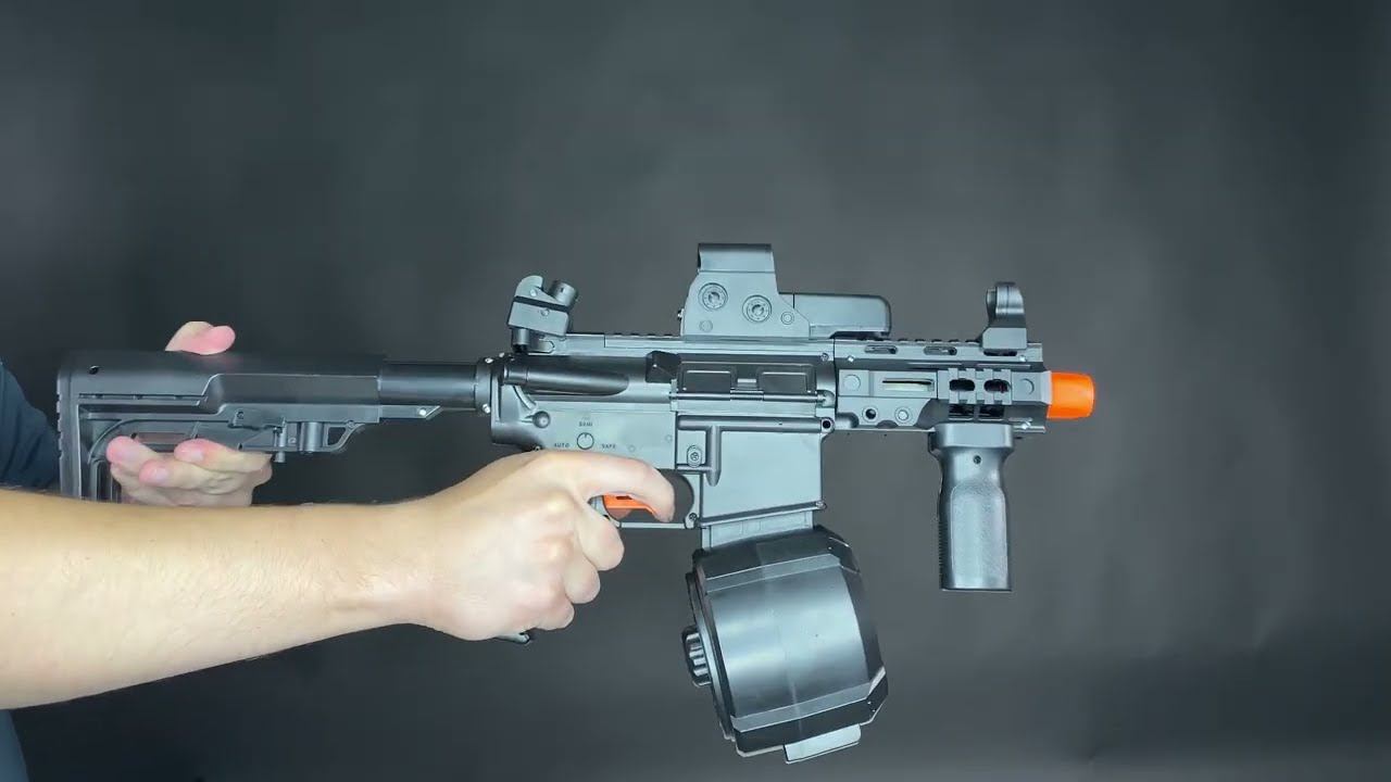 Гидробольный автомат HT M4 Raptor на орбизах: сборка и демонстрация смотреть онлайн