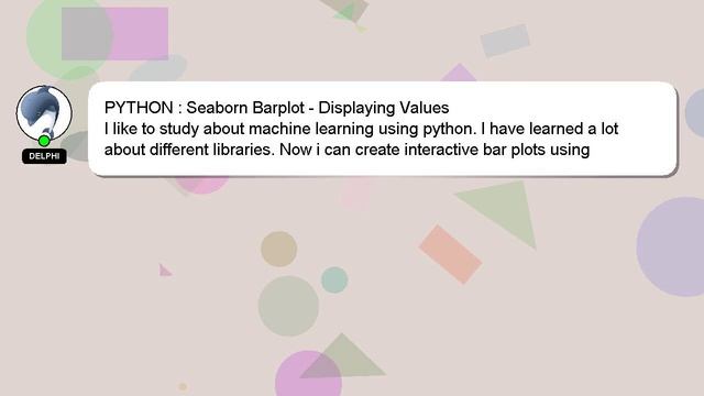 PYTHON : Seaborn Barplot - Displaying Values смотреть онлайн