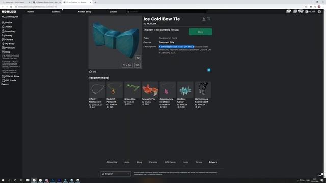 [NEW ITEM] How To Get The ICE COLD BOW TIE! (Roblox) смотреть онлайн