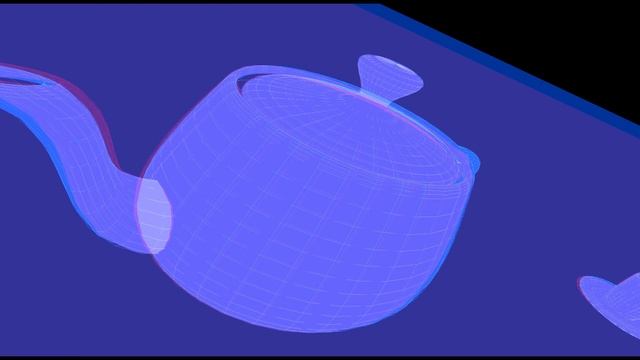 Teapot anaglyph rendering test using OpenGl смотреть онлайн