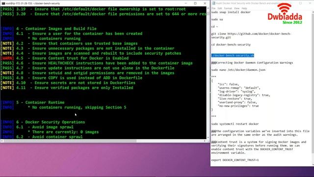 Auditing Docker Host security and enabling content trust | Docker tutorial смотреть онлайн