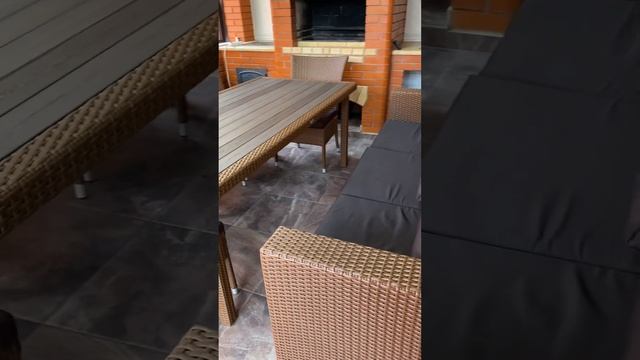 Комплект плетёной мебели на террасу, ротанг цвета Корица смотреть онлайн