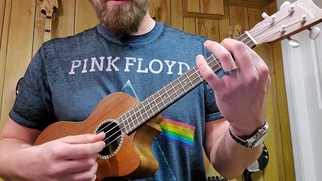 Brain Damage. Pink Floyd. Dark Side of the Moon. Ukulele tutorial. How to pay lesson. смотреть онлайн