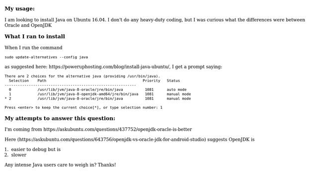 Ubuntu: Do we lose any functionality by using the openJDK instead of Oracle? смотреть онлайн