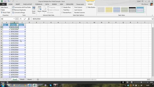 Excel: Unpivot Crosstab Data смотреть онлайн
