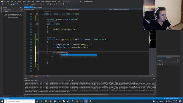 Create A Rock Paper Scissors App In C# | Visual Studio | Windows Forms App смотреть онлайн
