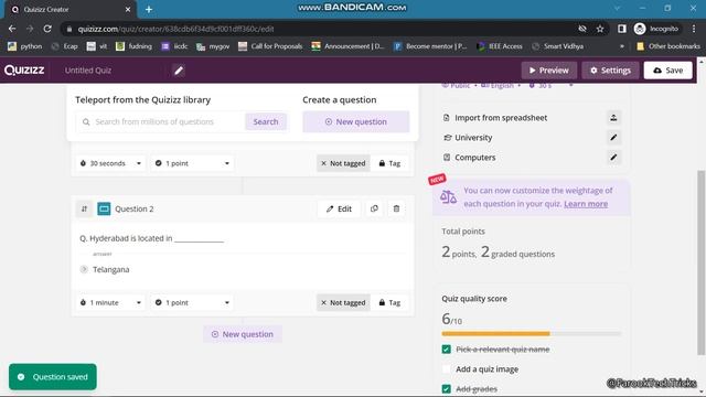Free Online Quiz Creator website: How to Create and Conduct online quiz to students using Quizz смотреть онлайн