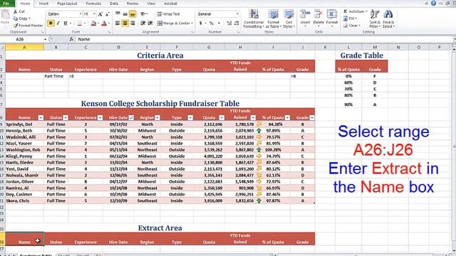 Microsoft Excel: How to Create an Extract Range and Extract Records смотреть онлайн