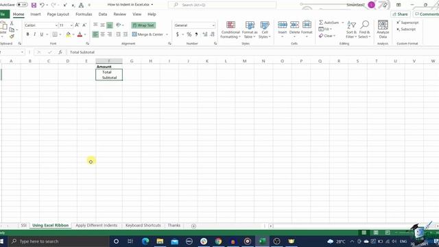 How to Indent in Excel смотреть онлайн
