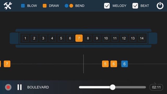Bolevard - Harmonica Tab Tutorial Chromatic 14 Holes смотреть онлайн