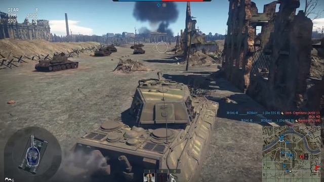 War Thunder - Tiger II 10.5cm 4 kills com direito a cagada смотреть онлайн
