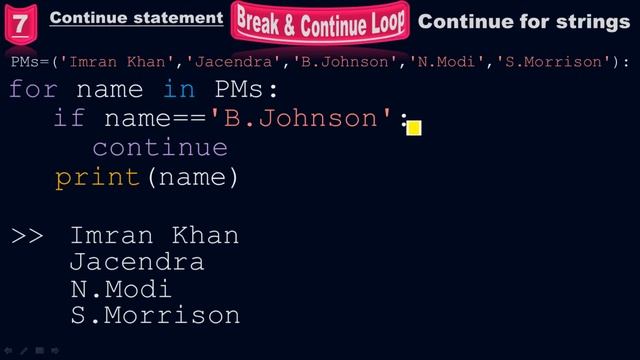 Continue statement with the for loop and if-statement in Python - Python by #Moein смотреть онлайн
