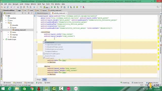 Bài 50 Hướng dẫn sử dụng ScrollView thực hành смотреть онлайн