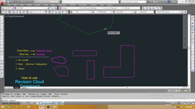 Revision Cloud Command in AutoCad II Hindi/Urdu Tutorial смотреть онлайн