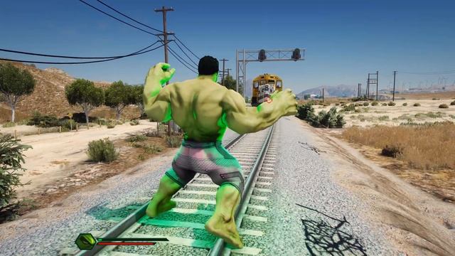 ХАЛК ПРОТИВ ПОЕЗДА В ГТА 5 МОДЫ! СМОЖЕТ ЛИ ХАЛК ОСТАНОВИТЬ ПОЕЗД В GTA 5! НОВЫЙ МОД НА ХАЛКА ДЛЯ ГТ смотреть онлайн