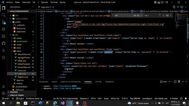 8 Explicacion Login y registro en vue смотреть онлайн