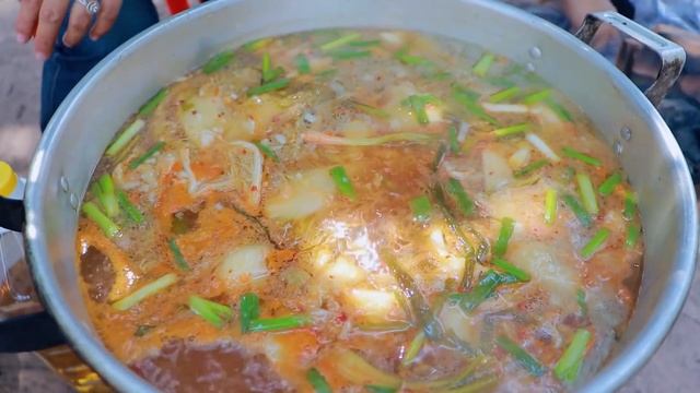 Amazing Kimchi Soup Blue Crab Recipe - Blue Crab Soup Eating Noodle  -Cooking With Sros