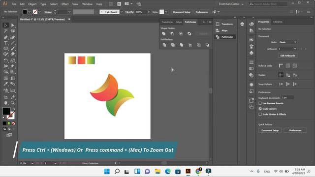 Tutorial | Professional Logo Design | Modern Logo Design | Adobe Illustrator | Gradient Colors смотреть онлайн