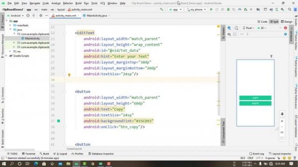 Copy Paste Text in Android Studio(Clipboard )