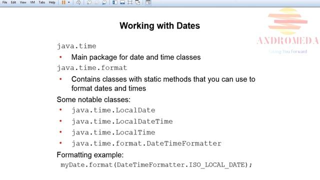 Java: Working with Dates смотреть онлайн