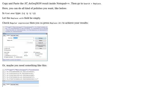 GIS: Problem - ST_AsGeoJSON return text with accolade (2 Solutions!!) смотреть онлайн