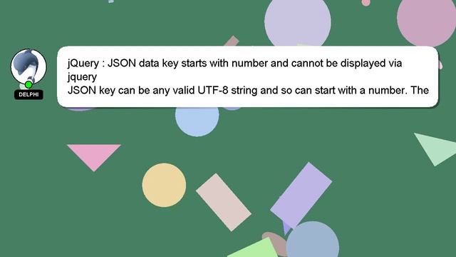 jQuery : JSON data key starts with number and cannot be displayed via jquery смотреть онлайн