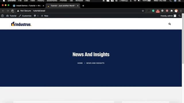 Industrus Demo Content Importing Process | Construction WordPress Theme смотреть онлайн
