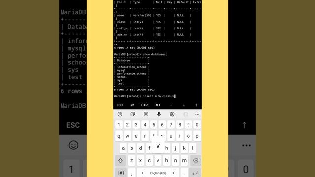 how to insert values in mysql.termux #androidand#pcboth смотреть онлайн