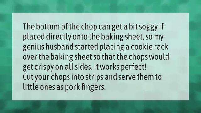 How long does it take to bake pork chops at 350? смотреть онлайн
