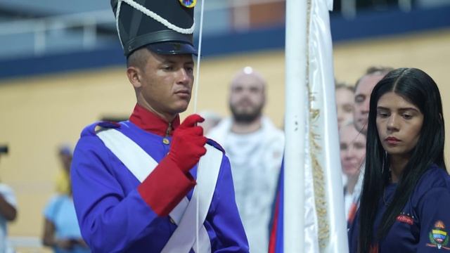 Церемония поднятия флагов стран на V Боливарианских играх (АЛБА) смотреть онлайн