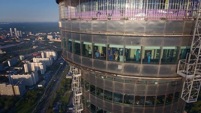 Ostankino TV tower / Observation deck @ 337 meters :: DJI Phantom 4 смотреть онлайн