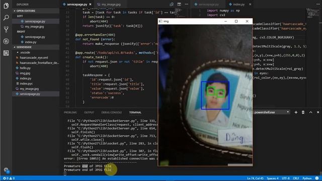 FaceDetection server with Python and Android app with Java смотреть онлайн
