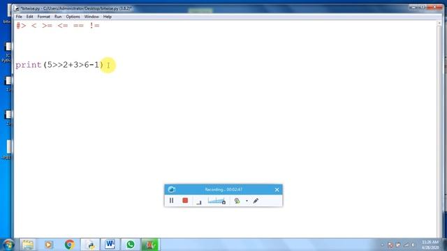 ICT AL Python Comparison Operators смотреть онлайн