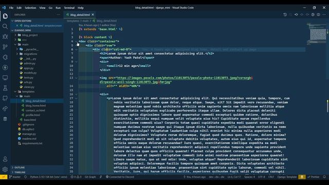 Designing blog detail page and contact us page | Django | Python смотреть онлайн