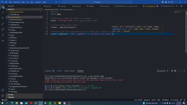 Python coding demonstration: How I coded a MySQL DB vulnerability detector and/or scanner. смотреть онлайн
