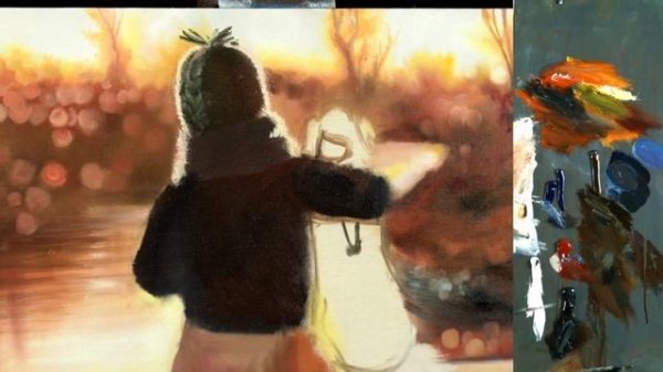 Webinar on Painting by Olga Bazanova - Boy with a dog