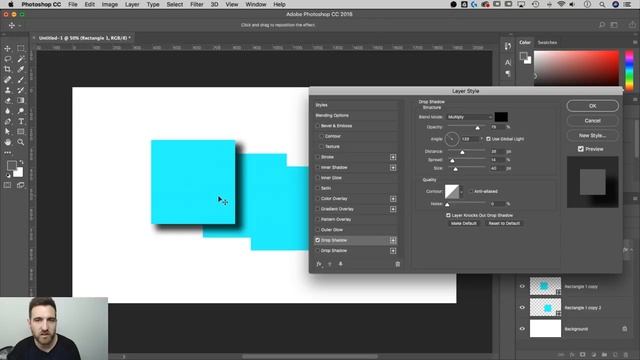 How to Add Drop Shadow | Photoshop CC Tutorial смотреть онлайн