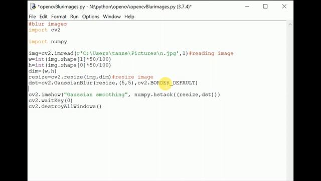 how to create blur images using openCV смотреть онлайн