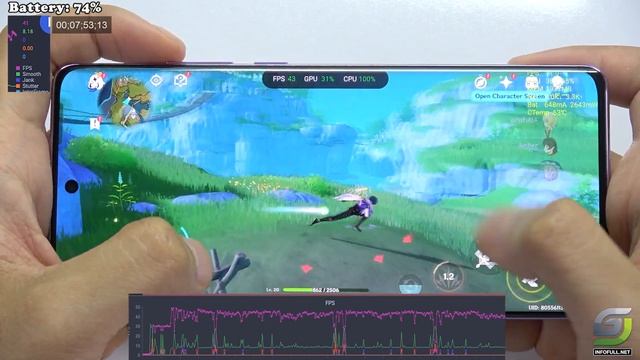Oppo Reno 10 Pro Plus test game Genshin Impact Max Graphics смотреть онлайн