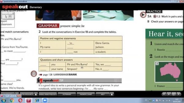 Speak-out. Elementary- Unit 1.1